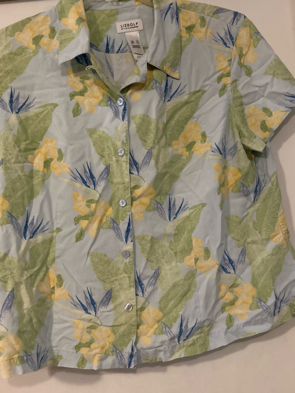 Kids' Light Blue Floral Button-Up Shirt